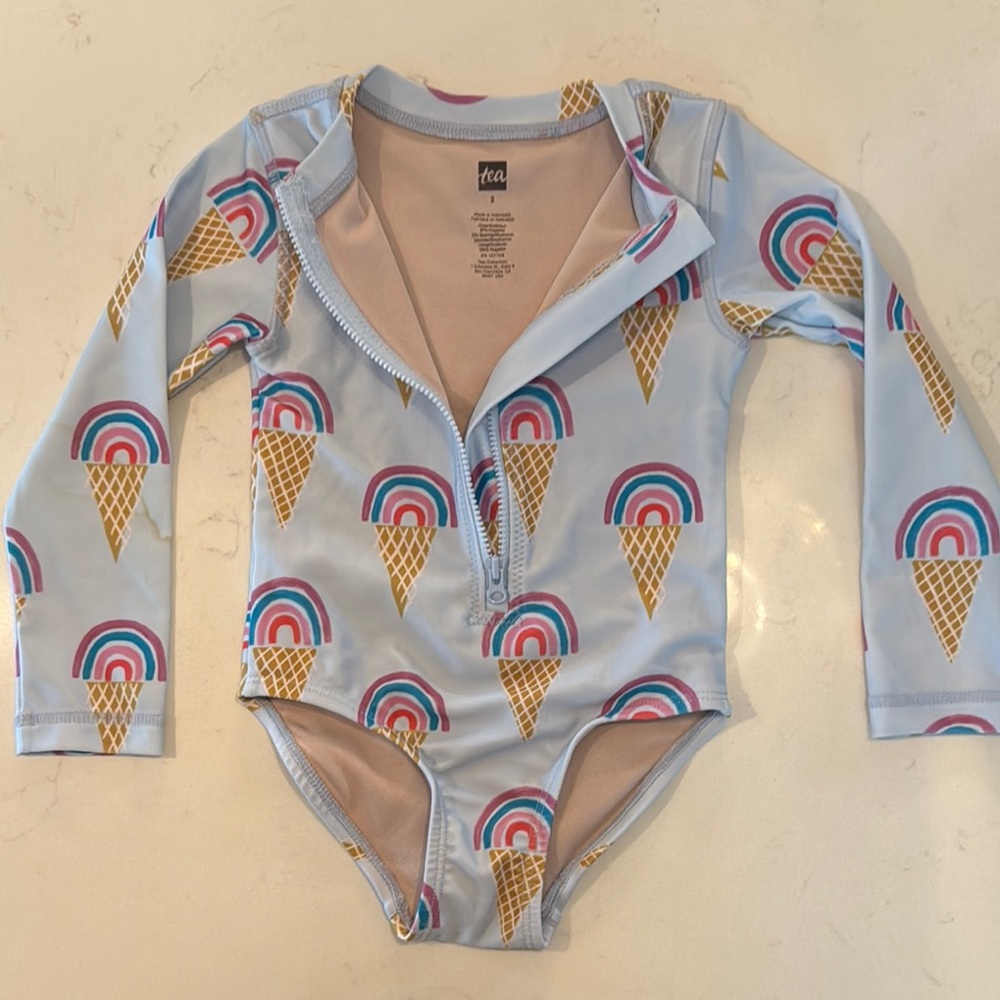 Tea Collection Blue Rashguard Swimwear - Picture 3 of 5